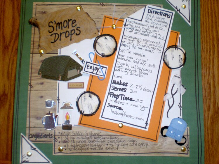 S&#039;more Drops Recipe Card