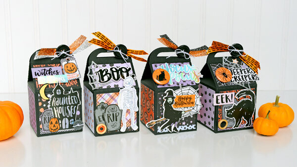 BOOtiful Night Halloween Milk Carton Treat Boxes