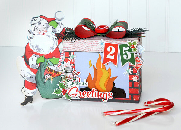 Santa Fireplace Gift Box