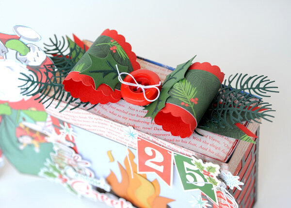 Santa Fireplace Gift Box