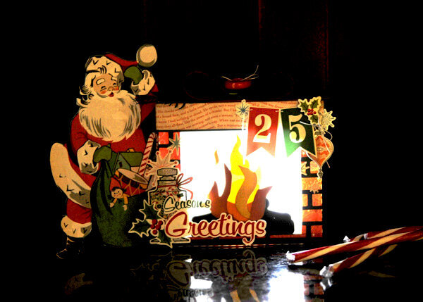 Santa Fireplace Gift Box