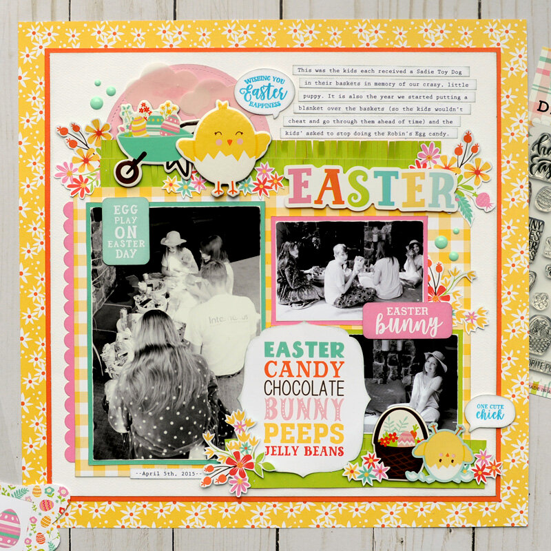 Welcome Easter: Egg Hunt Greenery Stencil - Echo Park Paper Co.