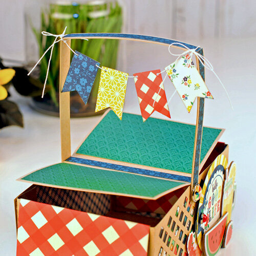 3D Picnic Basket Favor Box