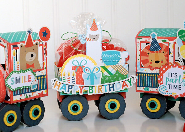 Happy Birthday Boy 3D Paper Train Set