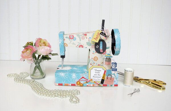 Carta Bella Metropolitan Girl Sewing Machine Gift Box