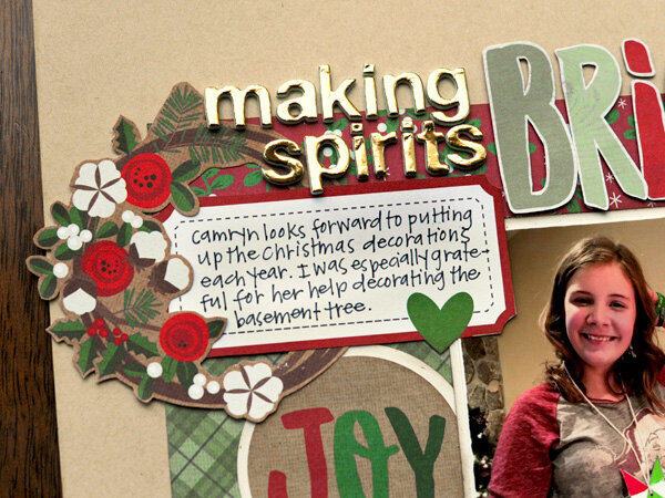 Simple Stories Merry &amp; Bright &quot;Making Spirits Bright&quot; Layout