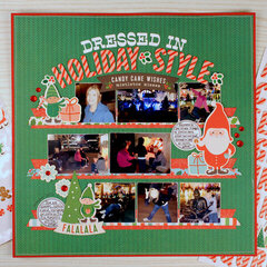 Pebbles Cozy and Bright Layout: Dressed in Holiday Style