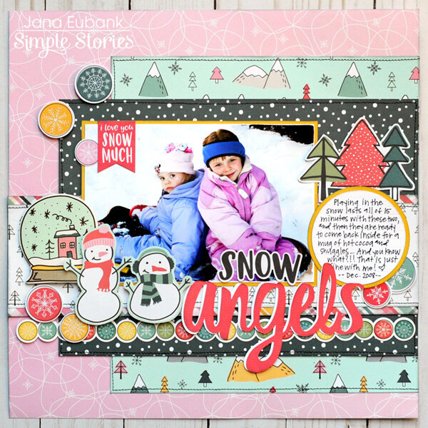 Simple Stories Freezin&#039; Season - Snow Angels Layout