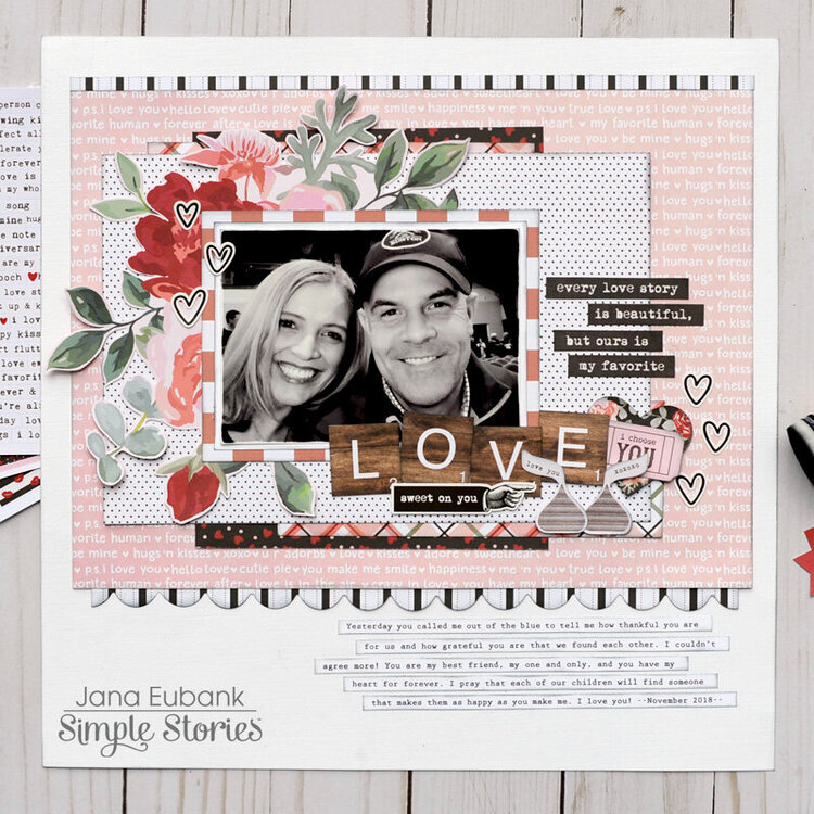 Simple Stories Kissing Booth - Love Layout