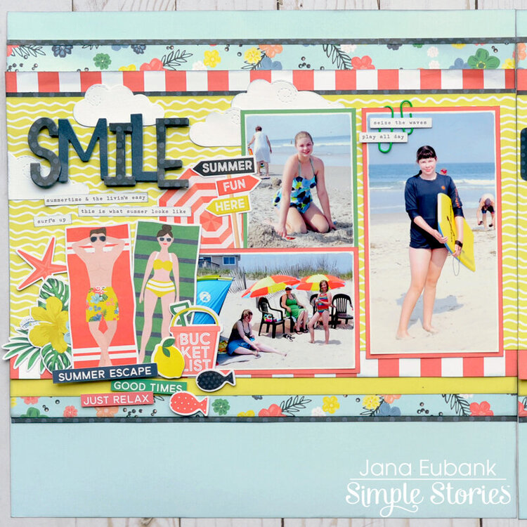 Simple Stories Sunshine &amp; Blue Skies - SMILE