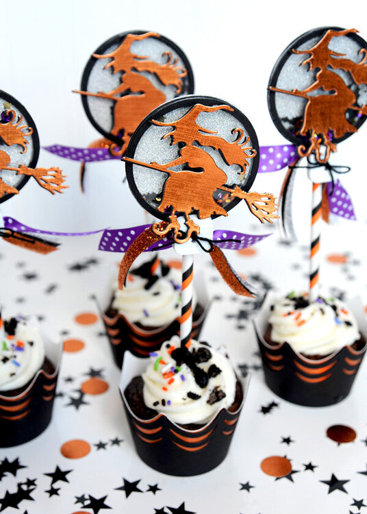 Halloween Shaker Cupcake Toppers