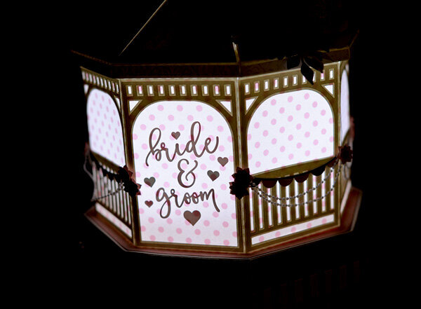 Bride &amp; Groom Wedding Gazebo Centerpiece or Gift box