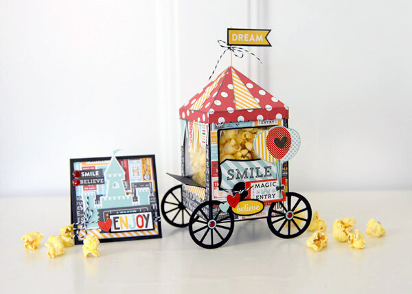 Echo Park Magical Adventure Popcorn Cart Treat Box