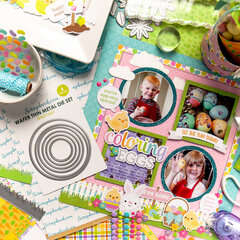 Coloring Eggs Easter Layout