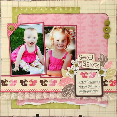 Sweet Sisters *My Little Shoebox & Hero Arts Stamp