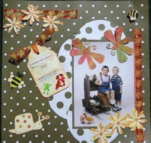 Frogs and Snails - January Scraplifting 101 Challenge