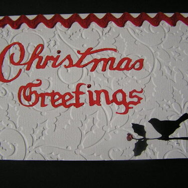 December Cricut Challenge- Christmas Greetings card