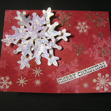 December Cricut Challenge - Snowflake card