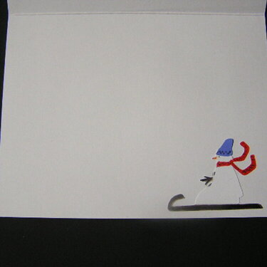 December Cricut Challenge - Snowman Card - Inside