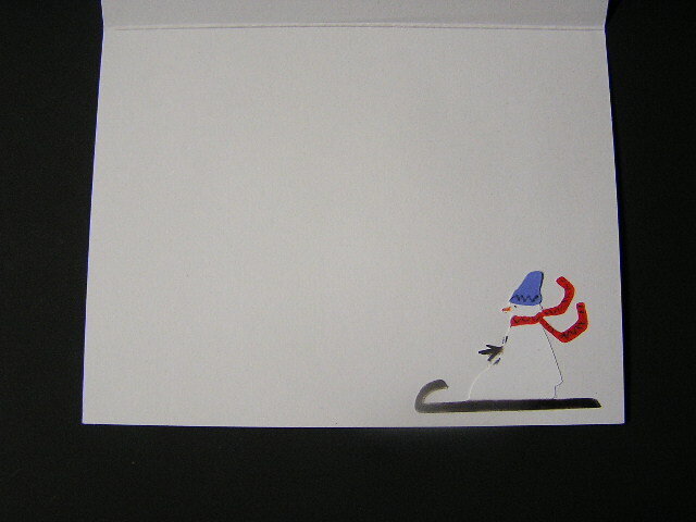 December Cricut Challenge - Snowman Card - Inside