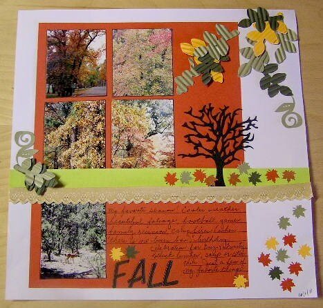 Fall- lo for October Cricut Project Challenge w/twist (tree)