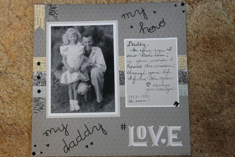 My Daddy-My Hero - Heritage Layout for June 2018