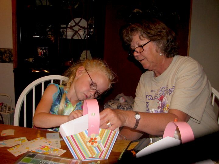 Making Easter baskets