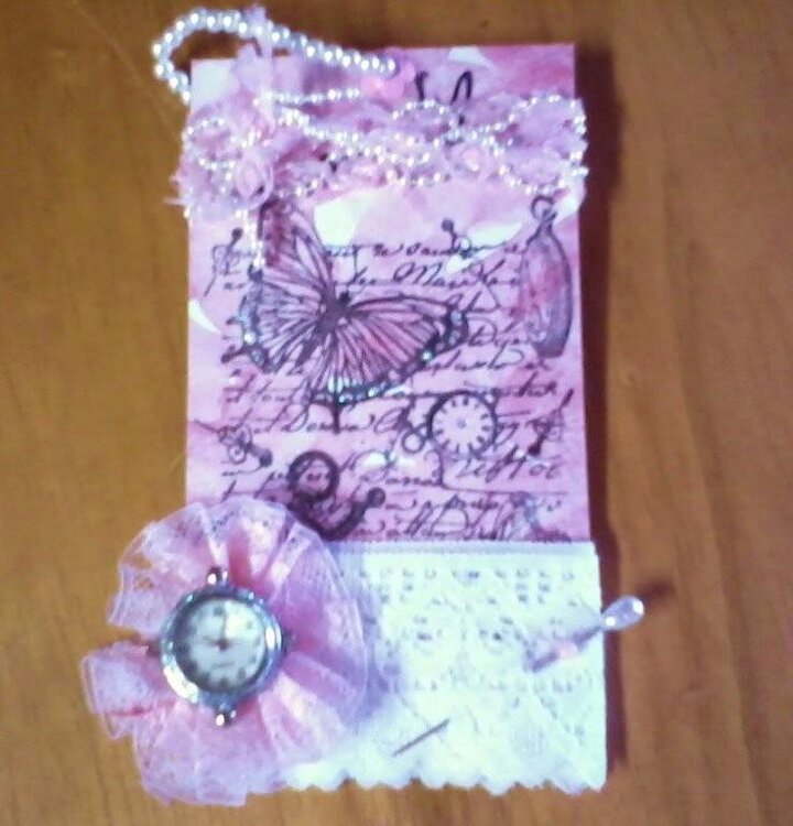 #2 Tag with lace for Martica Swap