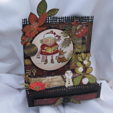 Christmas Card with little drawer in front!!