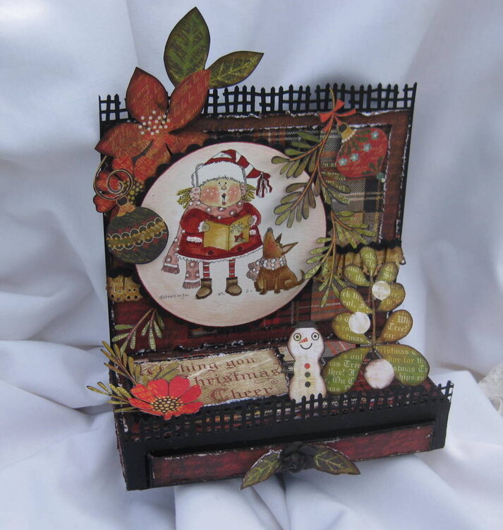 Christmas Card with little drawer in front!!