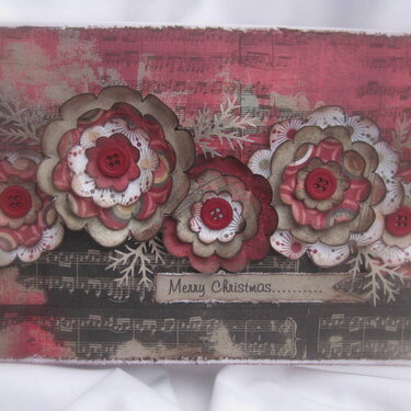 Handmade flowers on card!