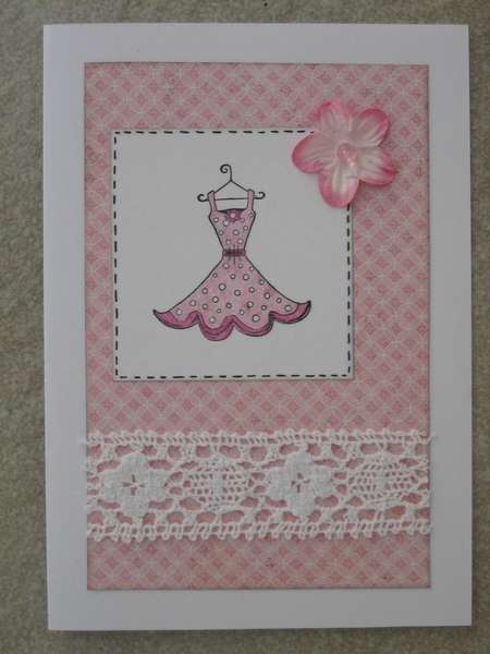 Pink dress card