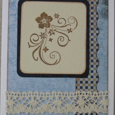 A simple card with lace