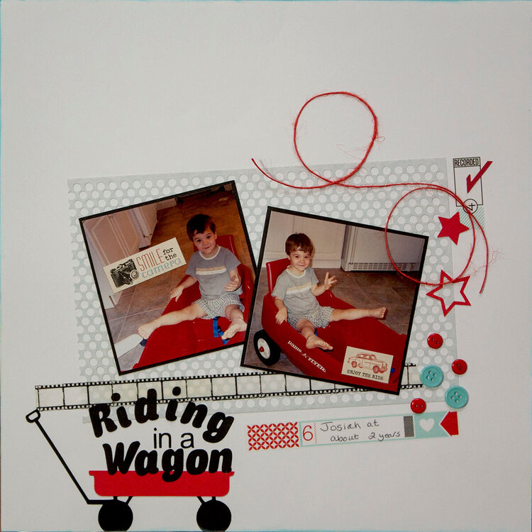Riding in a wagon