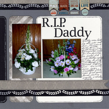 Love of Crafting - RIP Daddy - RIght Side