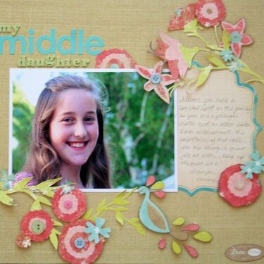 My Middle Daughter- June Little Red Scrapbook Kit