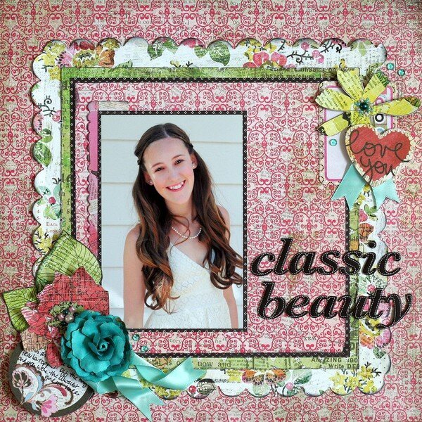 Classic Beauty- July Little Red Scrapbook