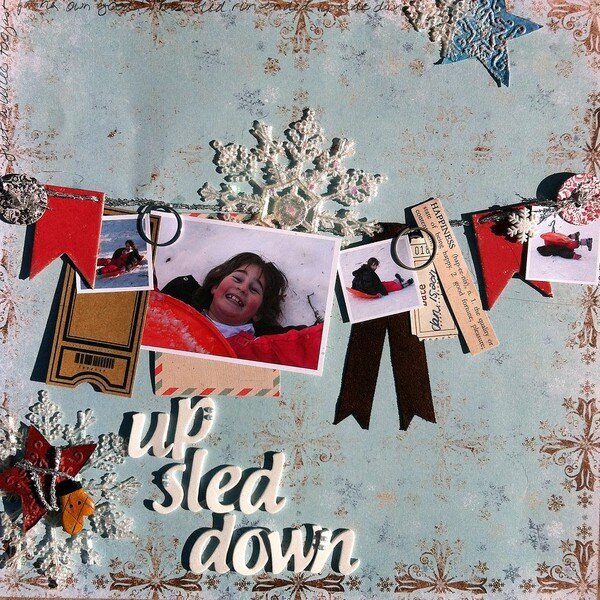 Up Sled Down- December Little Red Scrapbook 