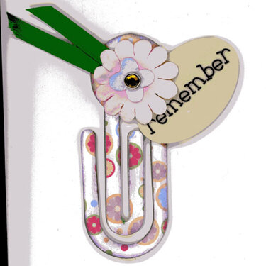 Altered Chipboard paper clip