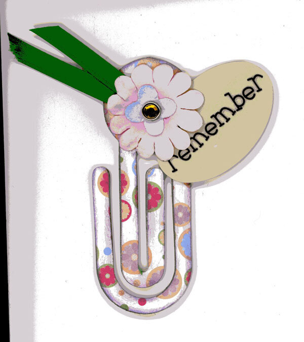 Altered Chipboard paper clip