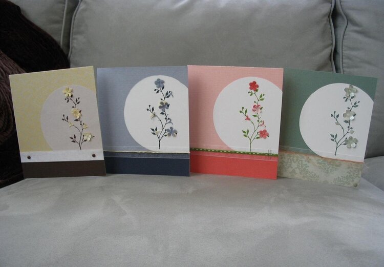 Asian flower - all 4 cards