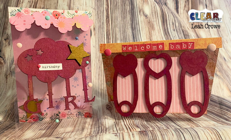 Acrylic Chipboard Cards - Clear Scraps
