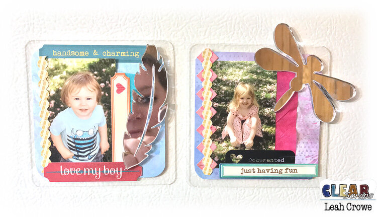 Clear Scrap Coaster Photo Magnets