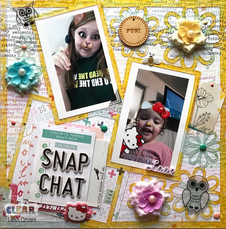 SnapChat - Clear Scraps Daisies LO