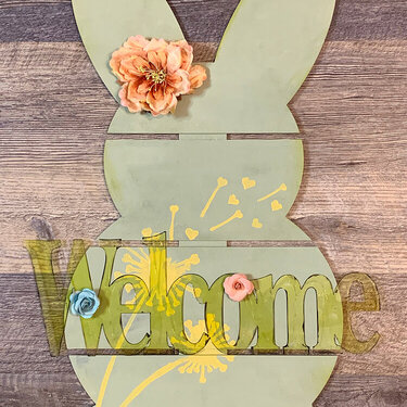Easter Bunny Pallet Welcome Sign