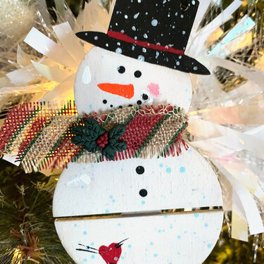 Mini Snowman Pallet Ornament
