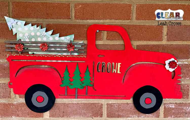 Vintage Christmas Truck - Clear Scraps