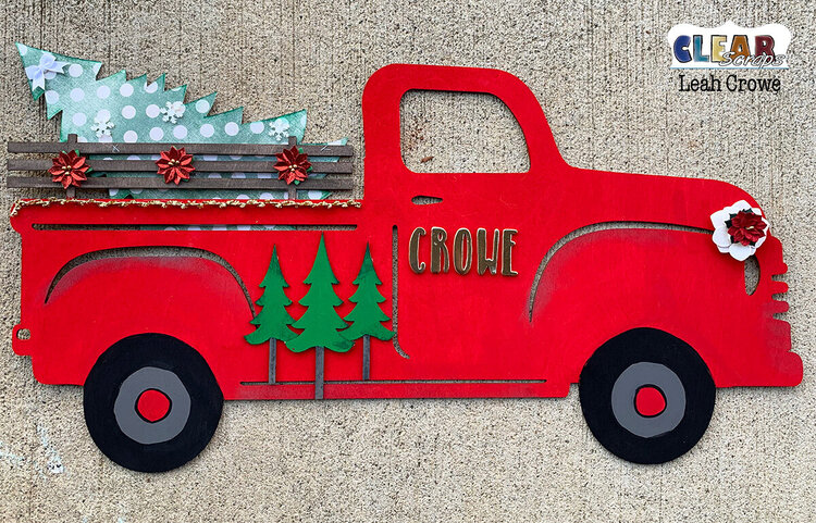 Vintage Christmas Truck - Clear Scraps