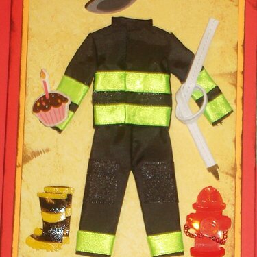 Fireman Birthday Card Cover