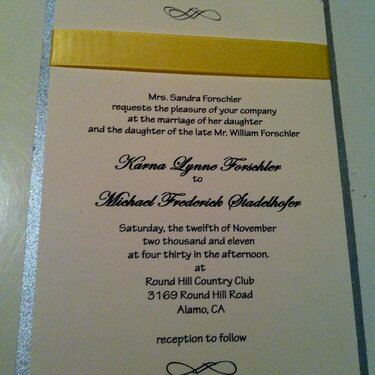 Yellow Wedding Invitations